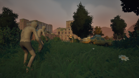 Zombies attacking near car